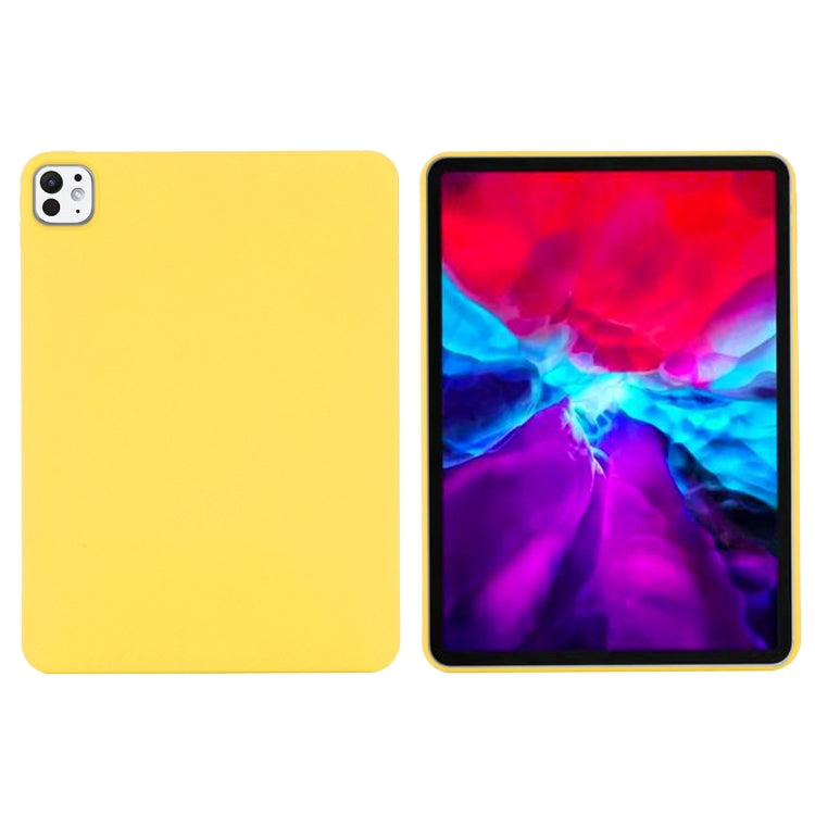 For iPad Pro 11 2024 Pure Color Liquid Silicone Shockproof Tablet Case(Yellow) - iPad Pro 11 2024 Cases by PMC TechLife | Online Shopping South Africa | PMC TechLife | Buy Now Pay Later Mobicred