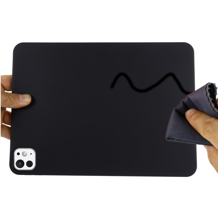For iPad Pro 11 2024 Pure Color Liquid Silicone Shockproof Tablet Case(Black) - iPad Pro 11 2024 Cases by PMC TechLife | Online Shopping South Africa | PMC TechLife | Buy Now Pay Later Mobicred