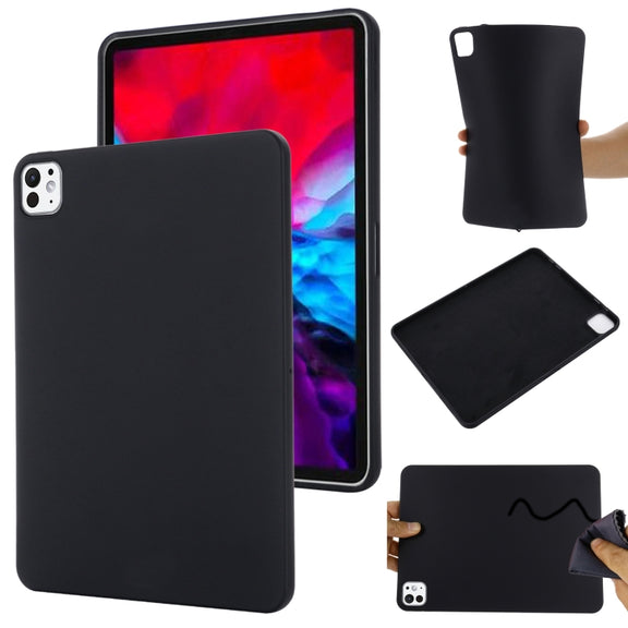 For iPad Pro 11 2024 Pure Color Liquid Silicone Shockproof Tablet Case(Black)