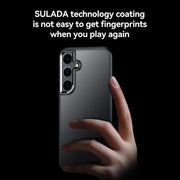 For Samsung Galaxy S24 5G SULADA Skin Feel Matte Shockproof Phone Case(Black)
