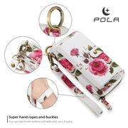 For Samsung Galaxy S24 Ultra 5G POLA Flower Multi-functional Zipper Wallet Leather Phone Case(Beige)