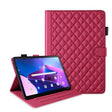 For Lenovo Tab M10 Plus 10.6 3rd Gen Rhombus Lattice Leather Smart Tablet Case(Red) - Lenovo by PMC TechLife | Online Shopping South Africa | PMC TechLife | Buy Now Pay Later Mobicred