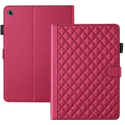 For Lenovo Tab M10 Plus 10.6 3rd Gen Rhombus Lattice Leather Smart Tablet Case(Red)