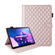 For Lenovo Tab M10 Plus 10.6 3rd Gen Rhombus Lattice Leather Smart Tablet Case(Rose Gold) - Lenovo by PMC TechLife | Online Shopping South Africa | PMC TechLife | Buy Now Pay Later Mobicred