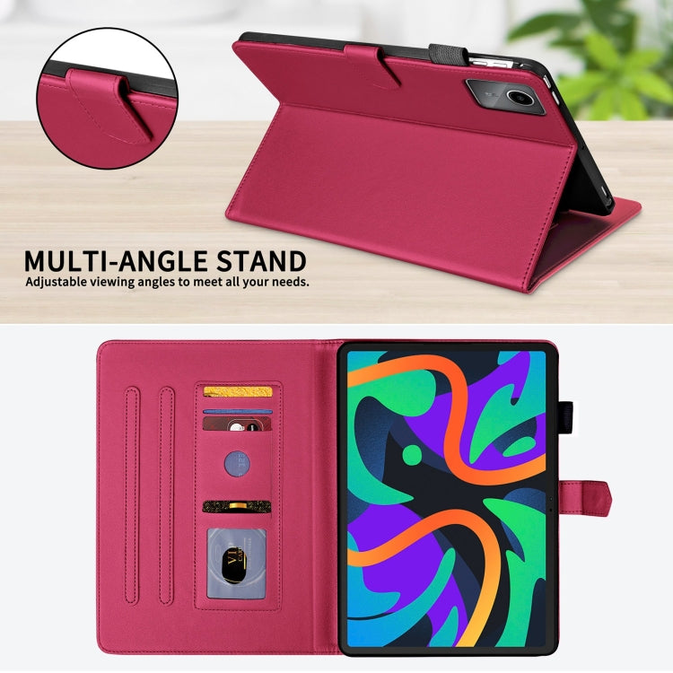 For Lenovo Tab M11 / Xiaoxin Pad 11 2024 Rhombus Lattice Leather Tablet Case(Red) - Lenovo by PMC Jewellery | Online Shopping South Africa | PMC Jewellery | Buy Now Pay Later Mobicred