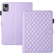 For Lenovo Tab M11 / Xiaoxin Pad 11 2024 Rhombus Lattice Leather Tablet Case(Purple)