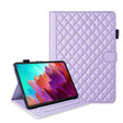 For Lenovo Xiaoxin Pad Pro 12.7 2023 Rhombus Lattice Leather Tablet Case(Purple) - Lenovo by PMC TechLife | Online Shopping South Africa | PMC TechLife | Buy Now Pay Later Mobicred