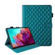 For Lenovo Xiaoxin Pad Pro 12.7 2023 Rhombus Lattice Leather Tablet Case(Dark Green) - Lenovo by PMC TechLife | Online Shopping South Africa | PMC TechLife | Buy Now Pay Later Mobicred