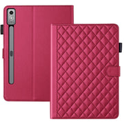 For Lenovo Xiaoxin Pad Pro 11.5 2023 Rhombus Lattice Leather Tablet Case(Red)