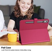 For Lenovo Xiaoxin Pad Pro 11.5 2023 Rhombus Lattice Leather Tablet Case(Red)