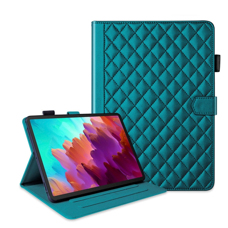 For Lenovo Xiaoxin Pad Pro 11.5 2023 Rhombus Lattice Leather Tablet Case(Dark Green) - Lenovo by PMC TechLife | Online Shopping South Africa | PMC TechLife | Buy Now Pay Later Mobicred