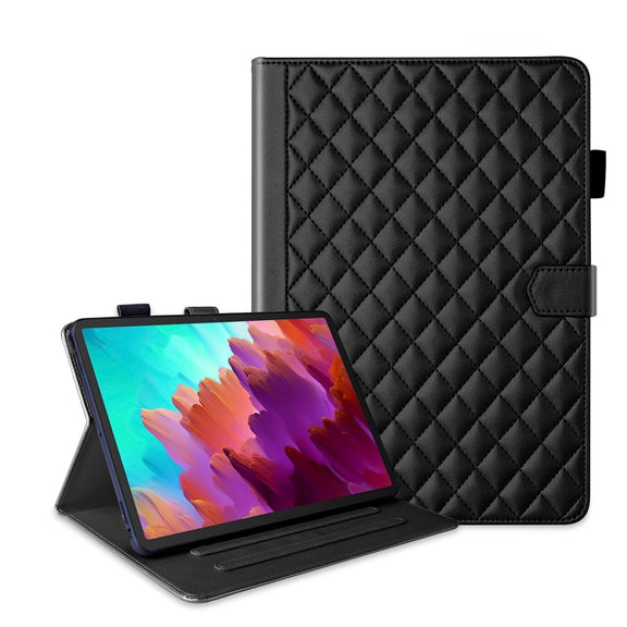 For Lenovo Xiaoxin Pad Pro 11.5 2023 Rhombus Lattice Leather Tablet Case(Black)