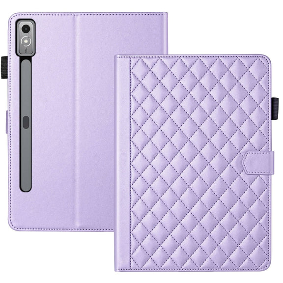 For Lenovo Tab P11 Gen 2 Rhombus Lattice Leather Tablet Case(Purple)