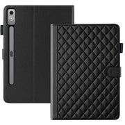 For Lenovo Tab P11 Gen 2 Rhombus Lattice Leather Tablet Case(Black)