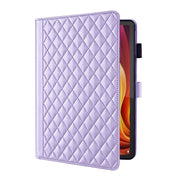 For Lenovo Xiaoxin Pad Pro 12.7 2025 Rhombus Lattice Leather Tablet Case(Purple)