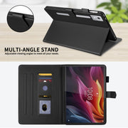For Lenovo Xiaoxin Pad Pro 12.7 2025 Rhombus Lattice Leather Tablet Case(Black)