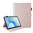 For Honor Pad X9 / X8 Pro Rhombus Lattice Leather Tablet Case(Rose Gold) - Honor by PMC TechLife | Online Shopping South Africa | PMC TechLife | Buy Now Pay Later Mobicred