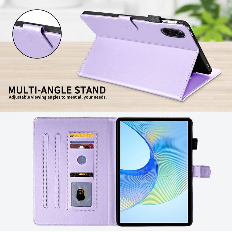 For Honor Pad X9 / X8 Pro Rhombus Lattice Leather Tablet Case(Purple) - Honor by PMC TechLife | Online Shopping South Africa | PMC TechLife | Buy Now Pay Later Mobicred
