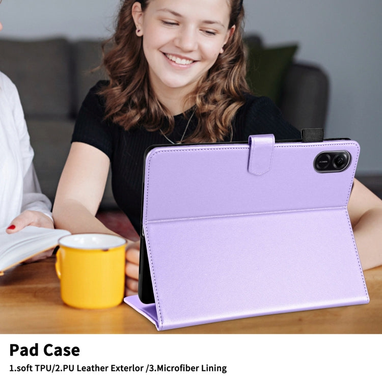 For Honor Pad X9 / X8 Pro Rhombus Lattice Leather Tablet Case(Purple) - Honor by PMC TechLife | Online Shopping South Africa | PMC TechLife | Buy Now Pay Later Mobicred