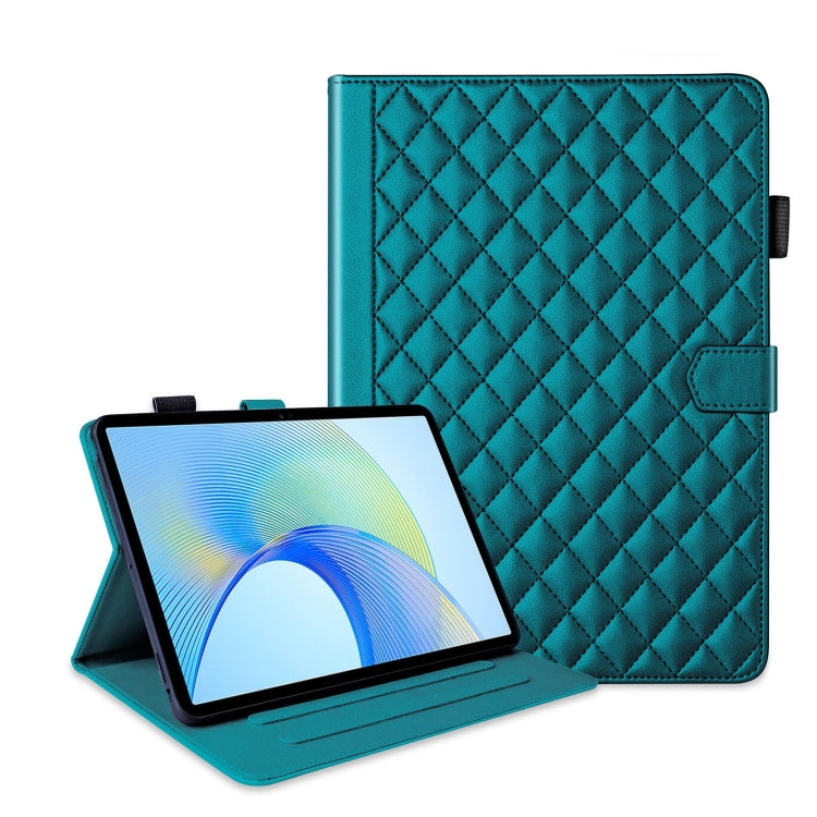 For Honor Pad X9 / X8 Pro Rhombus Lattice Leather Tablet Case(Dark Green) - Honor by PMC TechLife | Online Shopping South Africa | PMC TechLife | Buy Now Pay Later Mobicred