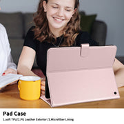 For Amazon Kindle Fire HD10 2023 Rhombus Lattice Leather Tablet Case(Rose Gold)
