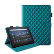 For Amazon Kindle Fire HD10 2023 Rhombus Lattice Leather Tablet Case(Dark Green) - free shipping - PMC TechLife - Order now!