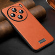 For vivo X100s Pro / X100 Pro SULADA Shockproof TPU + Handmade Leather Phone Case(Orange) - vivo Cases by SULADA | Online Shopping South Africa | PMC Jewellery | Buy Now Pay Later Mobicred