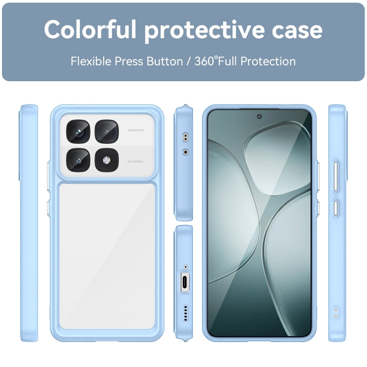 For Redmi K70 Ultra Colorful Series Acrylic Hybrid TPU Phone Case(Blue)