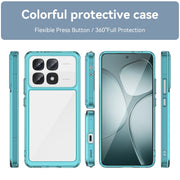 For Redmi K70 Ultra Colorful Series Acrylic Hybrid TPU Phone Case(Transparent Blue)