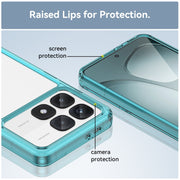For Redmi K70 Ultra Colorful Series Acrylic Hybrid TPU Phone Case(Transparent Blue)