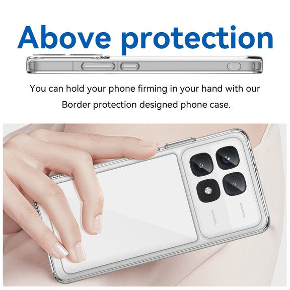For Redmi K70 Ultra Colorful Series Acrylic Hybrid TPU Phone Case(Transparent)