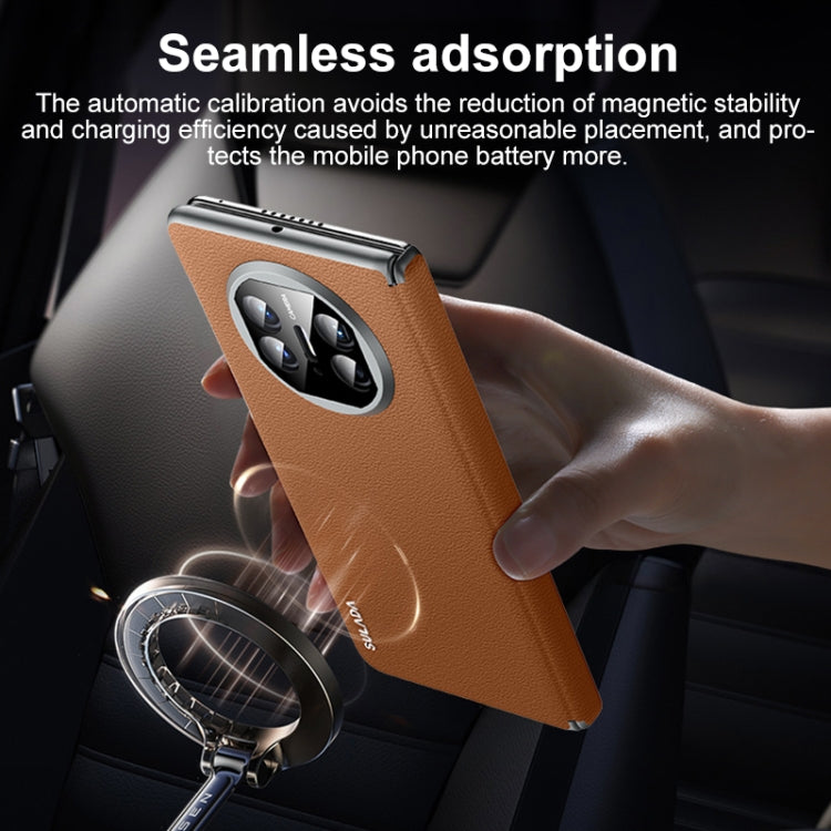 For Huawei Mate X5 SULADA Frameless Top Layer Cowhide Leather + PC Phone Case(Purple) - free shipping - PMC Jewellery - Order now!