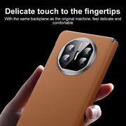 For Huawei Mate X5 SULADA Frameless Top Layer Cowhide Leather + PC Phone Case(Blue)