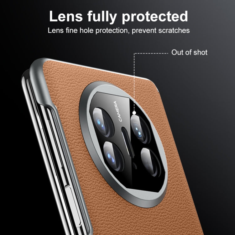 For Huawei Mate X5 SULADA Frameless Top Layer Cowhide Leather + PC Phone Case(Purple) - free shipping - PMC Jewellery - Order now!