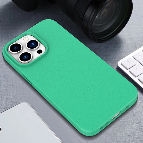 For iPhone 16 Plus Wheat Straw TPU Phone Case(Green)