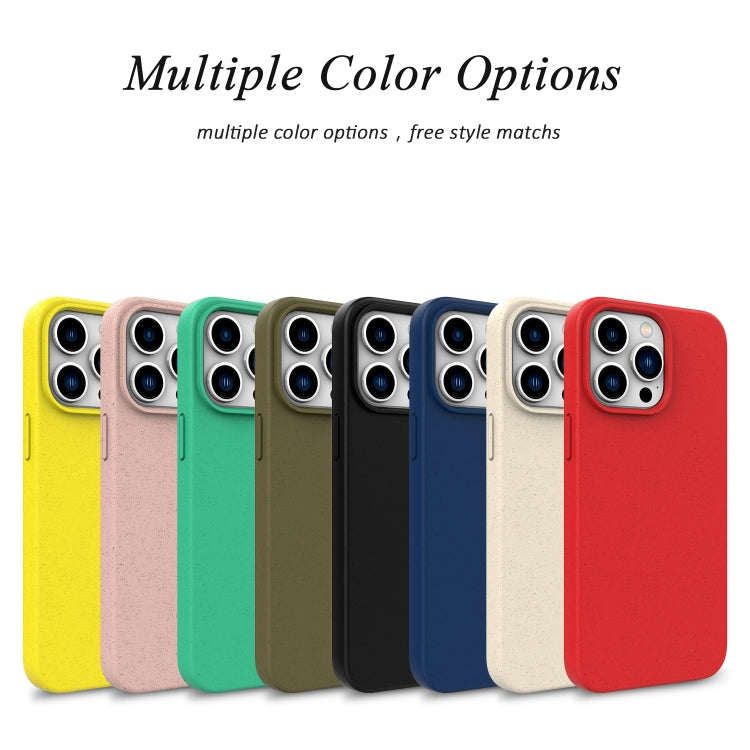 For iPhone 16 Pro Wheat Straw TPU Phone Case(Army Green)