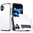 For iPhone 16 Shockproof Armor Phone Case with Card Slot(White) - iPhone 16 Cases by PMC TechLife | Online Shopping South Africa | PMC TechLife | Buy Now Pay Later Mobicred
