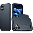 For iPhone 16 Shockproof Armor Phone Case with Card Slot(Blue) - free shipping - PMC TechLife - Order now!