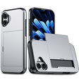 For iPhone 16 Plus Shockproof Armor Phone Case with Card Slot(Grey) - free shipping - PMC TechLife - Order now!