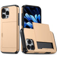 For iPhone 16 Pro Shockproof Armor Phone Case with Card Slot(Gold) - iPhone 16 Pro Cases by PMC TechLife | Online Shopping South Africa | PMC TechLife | Buy Now Pay Later Mobicred