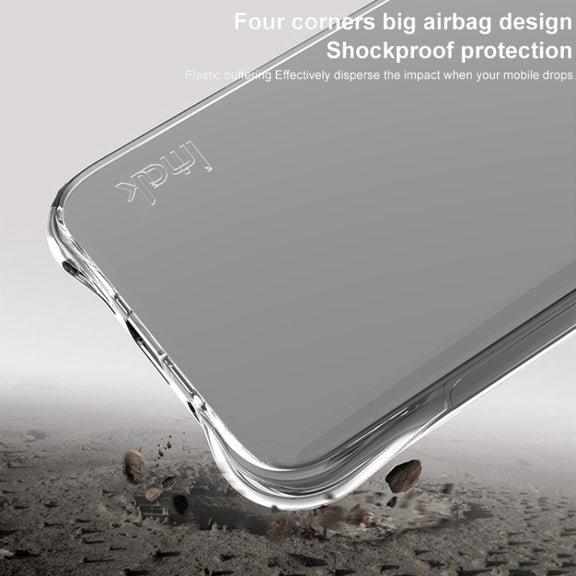 For HTC U24 Pro imak Shockproof Airbag TPU Phone Case(Transparent Black)