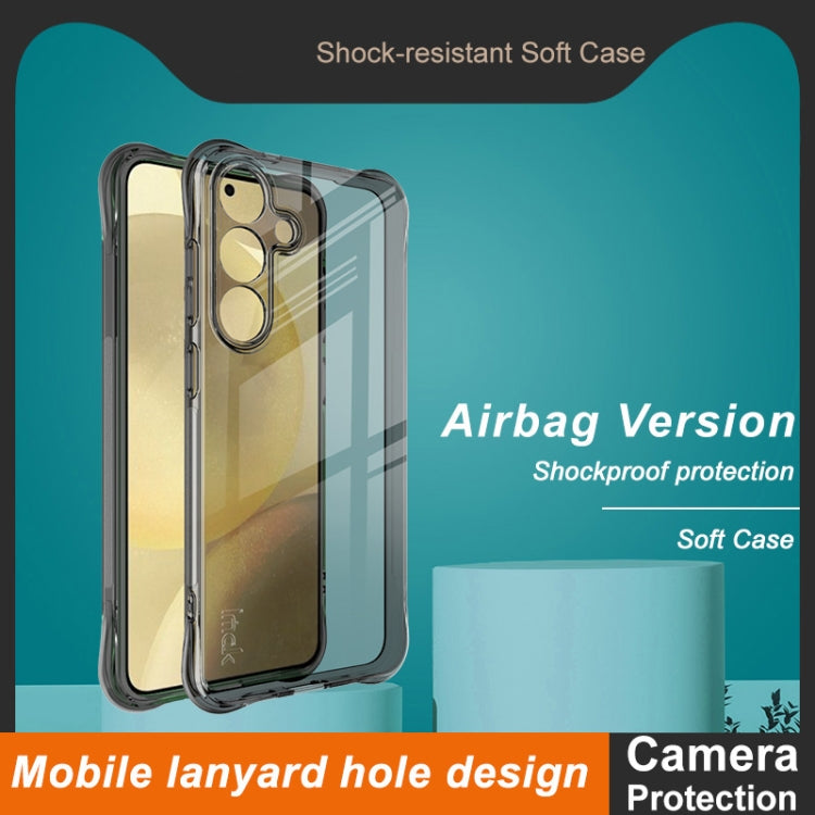 For Samsung Galaxy S25 5G imak Shockproof Airbag TPU Phone Case(Transparent Black) - free shipping - PMC Jewellery - Order now!