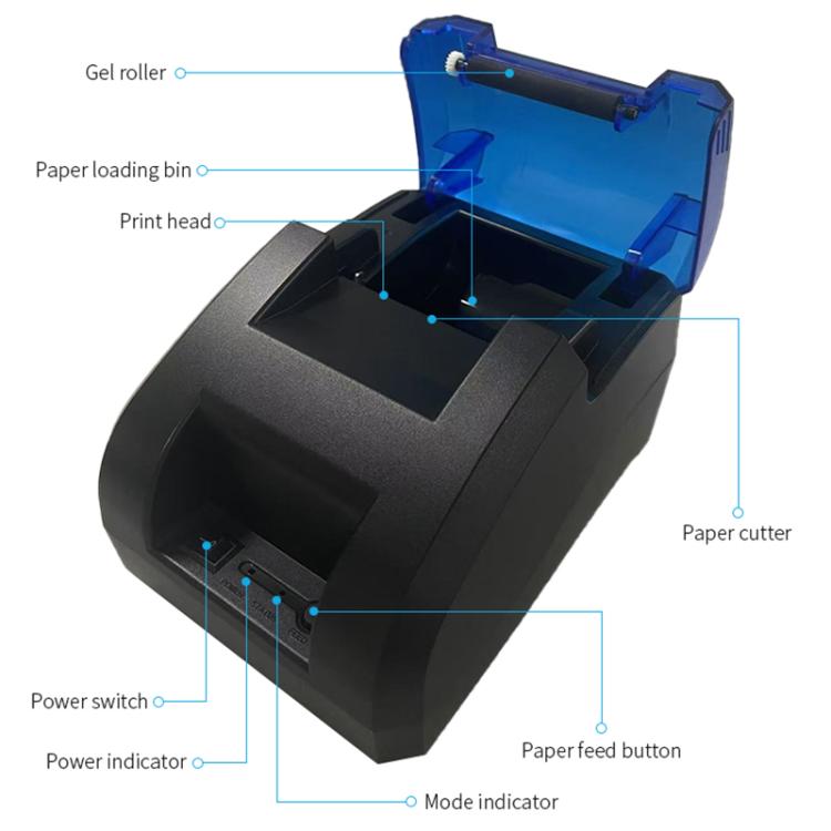 POS-5890U 58mm USB+Bluetooth Thermal Receipt Printer(US Plug) - free shipping - PMC TechLife - Order now!