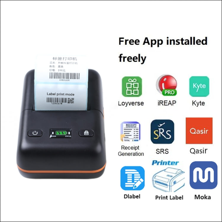 BT-58L 58mm USB+Bluetooth Thermal Label Printer(EU Plug) - Printer by PMC TechLife | Online Shopping South Africa | PMC TechLife | Buy Now Pay Later Mobicred