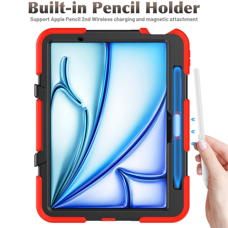 For iPad Air 11 2025 / 2024 Colorful Silicone Heavy Duty Hybrid PC Tablet Case(Red) - iPad Air 11 2025 / 2024 Cases by PMC TechLife | Online Shopping South Africa | PMC TechLife | Buy Now Pay Later Mobicred