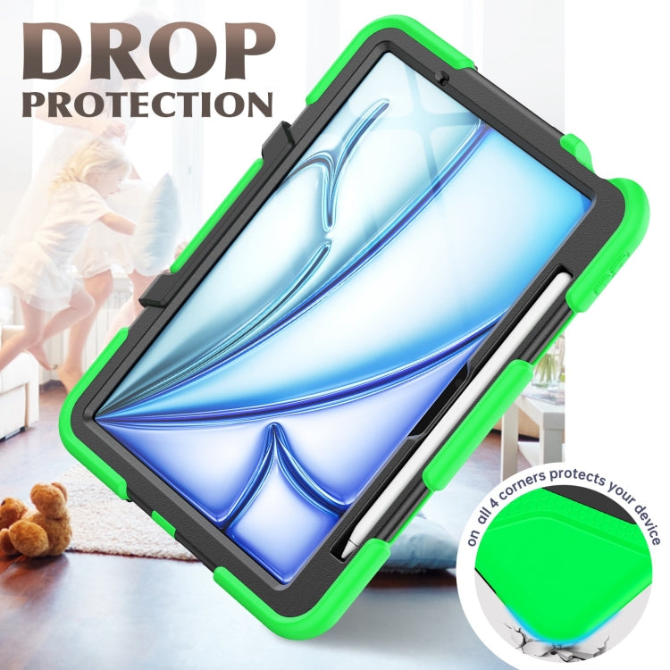 For iPad Air 11 2025 / 2024 Colorful Silicone Heavy Duty Hybrid PC Tablet Case(Green) - iPad Air 11 2025 / 2024 Cases by PMC TechLife | Online Shopping South Africa | PMC TechLife | Buy Now Pay Later Mobicred