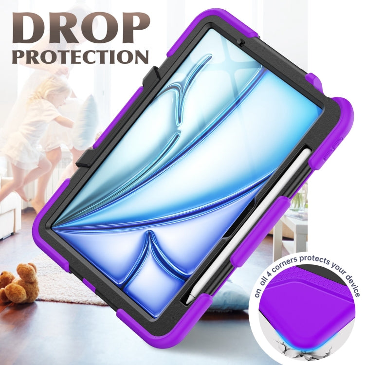 For iPad Air 11 2025 / 2024 Colorful Silicone Heavy Duty Hybrid PC Tablet Case(Purple) - iPad Air 11 2025 / 2024 Cases by PMC TechLife | Online Shopping South Africa | PMC TechLife | Buy Now Pay Later Mobicred