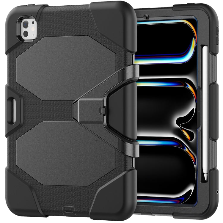 For iPad Pro 11 2024 Colorful Silicone Heavy Duty Hybrid PC Tablet Case(Black) - iPad Pro 11 2024 Cases by PMC TechLife | Online Shopping South Africa | PMC TechLife | Buy Now Pay Later Mobicred