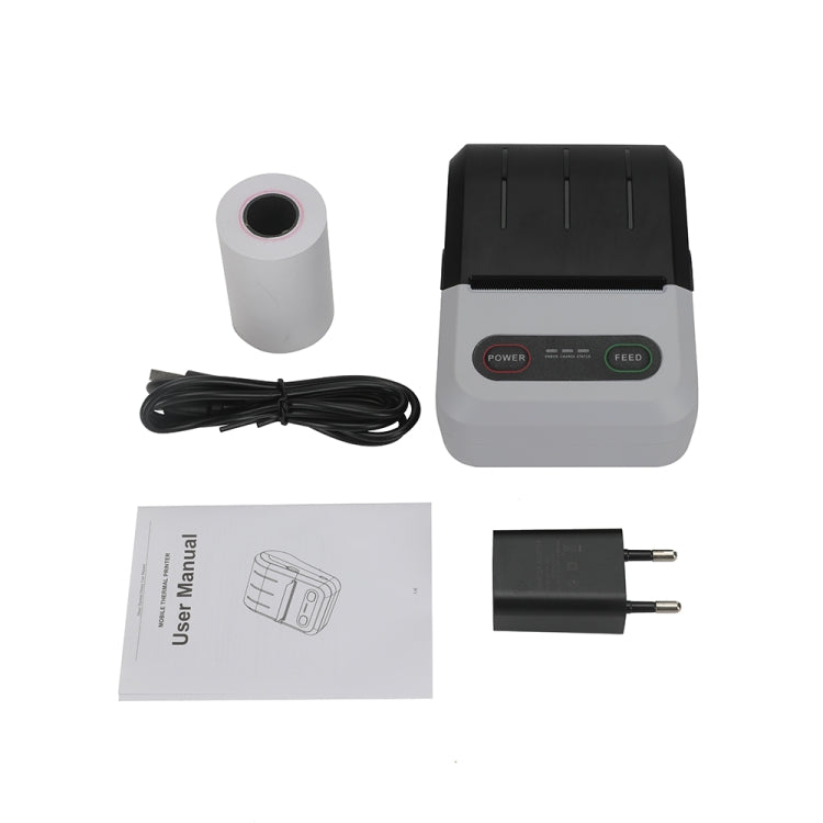 BT-583 58mm USB-C/Type-C + Bluetooth Portable Thermal Printer, Specification:EU Plug(Black White) - Printer by PMC TechLife | Online Shopping South Africa | PMC TechLife | Buy Now Pay Later Mobicred