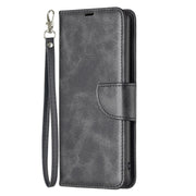 For Samsung Galaxy S25 5G Lambskin Texture Pure Color Flip Leather Phone Case(Black)